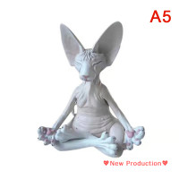 ราคา การผลิตใหม่ รูปปั้นแมวสฟิงซ์พระพุทธรูปแปลกๆของสะสมรูปปั้นงานศิลปะสำหรับตกแต่งรูปแมวมีความสุขโยคะทำสมาธิกลางแจ้งรูปปั้นในสวน (19927018917)