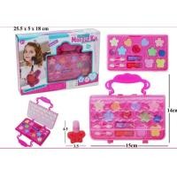 ราคา Kids learning ชุดแต่งหน้าตุ๊กตา ของเล่นแต่งหน้า มาพร้อมยาทาเล็บ (12205894093)
