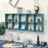 ราคา ชั้นวางของติดผนังกล่องเก็บของติดผนังแบบแขวนผนังชั้นแขวนตกแต่งผนังลายสก๊อตไม้แท้แบบไม่เจาะรูสไตล์วินเทจสำหรับวางบนโต๊ะ (20034457899)