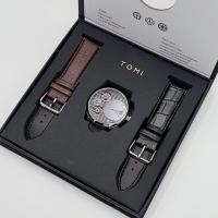 ราคา watch house NEW นาฬิกา TOMI แบรนด์แท้100 เข็มเล็กเดินออโต้ สายใส่ง่าย มีสาย2สีใน1เซ็ต สวมใส่สบาย กันน้ำ 100 เปอร์เซ็น ขนาดหน้าปัด 38 mm (19727080976)