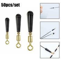 ราคา 50Pcs ส่วนที่เหลือลอยตกปลา Bobber Fishing Gears บล็อกการหมุน Drift Bobber ยางอุปกรณ์ตกปลา (1345998021)