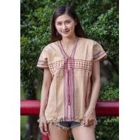 ราคา เสื้อกระเหรี่ยง สไตส์ชาวเขาผ้าฝ้ายทอมือ (1378644747)