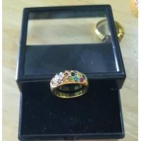 ราคา แหวนทับทิม แหวนพลอยนพเก้า แหวนพลอยตัวเรือนทองเหลืองขัดเงา BR 03 (15324796934)