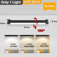 ราคา ไฟแอลอีดีแทร็คไลท์ 220V ไฟติดเพดาน ไฟสปอตแอลอีดี 12 20 30 40W โคมไฟเพดานสำหรับห้องนั่งเล่นห้องครัว ระบบไฟแอลอีดีสำหรับการให้แสงตามเส้นทาง (20795207201)