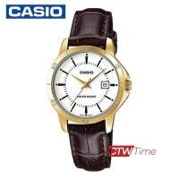ราคา Casio Standard นาฬิกาข้อมือผู้หญิง สายหนัง รุ่น LTP V004GL 7AUDF หน้าขาว (505563)