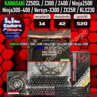 ราคา ชุดสเตอร์ หน้า หลัง โซ่X Ring Z250SL Z300 Z400 Ninja250R Ninja300400 Versys X300 แท้ล้าน (9208498747)