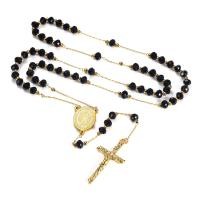 ราคา U7 คาทอลิก Rosary สร้อยคอทองคำพระแม่มารีบริสุทธิ์สำหรับผู้หญิงพร้อมจี้รูปกางเขนคริสเตียนเครื่องประดับทำจากไฟเบอร์ (10392456629)