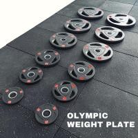 ราคา 1 ชิ้น แผ่นน้ำหนัก หุ้มยาง Olympic Weight Plates 1 25 2 5 5 10 15 20 kg ขนาดรู 2 นิ้ว 50 mm ใช้กับ Olympic Bar (18934481285)