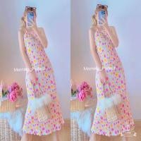 ราคา เดรสอัดพลีทลายดอกน่ารักๆ (19221656115)