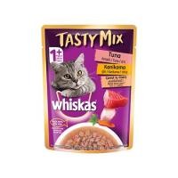 ราคา Whiskas Tasty Mix เทสตี้ มิกซ์ อาหารแมวเปียก ขนาด 70g ยกโหลx12ซอง (20460880468)