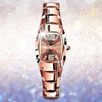 ราคา SENO นาฬิกาแฟชั่นของผู้หญิง Seiko กระจกเพชรนาฬิกากันน้ำสแตนเลสสายเหล็ก (21348591500)