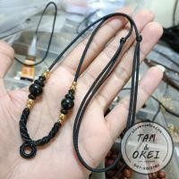 ราคา สร้อยคอเชือกร่ม สร้อยพระเครื่อง ไม้มงคล ปรับสายได้ 19 30 นิ้ว (19629215226)