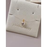 ราคา ต่างหูหมุดเพชรเกาะหนามเตย เพขรcz จี้หมุดเพชร cz ทองแท้ 90 สวยมากๆคร่า (15841485059)