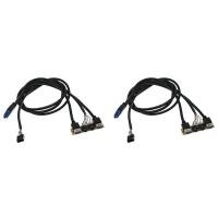 ราคา 60cm Front Case Panel USB3 0 USB3 0 HD Audio Jack Ports I O Board Internal Wire USB Bezel Line DIY Case Extension Line (19527461211)