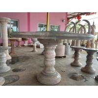 ราคา สุดคุ้ม ส่งฟรี โต๊ะกินข้าวหินอ่อนแบบกลม 130ซม เก้าอี้หินอ่อน6 8ตัว จานหมุน หินอ่อนสีเทา หินแท้100 (20069278780)