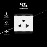 ราคา ART DNA SINGLE 3 PIN SOCKET รุ่น A Type ปลั๊กเดี่ยว 3 pin สีเทา สีขาว สีทอง (16178229679)