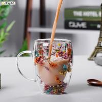 ราคา D Night แก้วกาแฟชาแก้วพร้อมเปลือกทนความร้อนของขวัญถ้วยแก้วน้ำสำหรับวันเกิดวันครบรอบวันหยุด DN MY (20594489681)