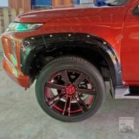 ราคา คิ้วล้อ mitsubishi triton ขนาด 6 นิ้วมีหมุด สีดำเงา ใส่ปี 2019 2022 (13284302779)