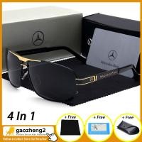 ราคา 4 in 1 gaozheng2 ต้นฉบับใหม่ Benz แฟชั่นแว่นกันแดดผู้ชาย UV400 P olarized ผู้ชายแว่นตา (2512088722)