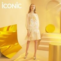 ราคา iCONiC FLUSH DRESS 4581 ชุดเดรส ผ้าไหม พิมพ์ลาย กังหัน มงคล ตกแต่ง ระบาย หรูหรา เสื้อผ้าผู้หญิง ชุดออกงาน ชุดราตรี (7422581466)