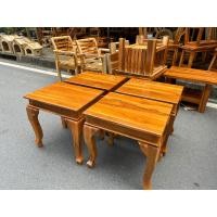 ราคา โต๊ะเคียง โต๊ะกลางขาสิงห์ ไม้สักแท้ (21097585199)