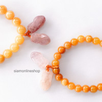 ราคา PIXIU หยกสีน้ำผึ้ง ประดับปี่เซ๊ยะคู่ หยกพม่าแท้ เลือกขนาดเม็ดหินได้ 8 10 มม ปี่เซ๊ยะหยก by siamonlineshop (20811504251)