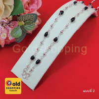 ราคา สร้อยคอเงินหินสีคั่นเม็ดพริก ความยาว 24 นิ้ว สร้อยคอแฟชั่น เสริมบารมี สร้อยหิน โกเมน นิล หยก ใส่ในชีวิตประจำวัน ใส่อาบน้ำได้ (1325436614)