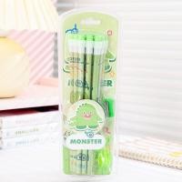 ราคา SET ดินสอไม้ HB 2B กบเหลาดินสอ ยางฝึกจับดินสอ ลายการ์ตูน มอนเตอร์ ท่องโลกอวกาศ สุดน่ารัก (21135840814)