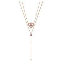 ราคา Swarovski Una Y สร้อยคอหลายชั้น สร้อยคอจี้เพชรสีชมพูรูปหัวใจ S925 สร้อยคอแฟชั่นสตรีเงินสเตอร์ลิงของขวัญวันเกิดวันวาเลนไทน์ (20254505039)