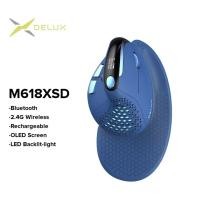 ราคา Delux M618XSD Seeker เม้าส์แนวตรงออกแบบตามสรีสะจอ OLED 4000DPI สามารถชาร์จได้1000mA แบบถอดได้ฝาหลังสำหรับคอมพิวเตอร์ (20523153813)