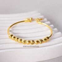 ราคา Siamonlineshop กำไลข้อมือสเตนเลส สตีล ผิวเงา สลับด้าน ประดับด้วยจี้ เลือกสีได้ เงิน ทอง รุ่น siam silbra0034 กำไลข้อมือผู้หญิง (17827267247)