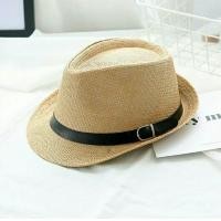 ราคา หมวกปานามาสาน ผู้ใหญ่ Straw Fedora สต็อคส่งจากไทย รอบหมวกด้านใน 58 ซม (687040347)