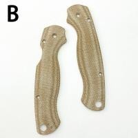 ราคา ใหม่ด้ามจับ Micarta 1คู่ออกแบบได้เองสำหรับ Spyderco Paramilitary 2 C81เกล็ดพับ Patch จับยึด DIY ทำอุปกรณ์เสริมชิ้นส่วน (19472947275)
