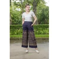 ราคา กางเกง ลิซ่า ผ้าฝ้ายลายไทย ทรงคุณนายขาน มี 3 ขนาด M L Xl (20566770762)