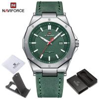 ราคา นาฬิกา NAVIFORCE สำหรับผู้ชายนาฬิกาหนังหลายเหลี่ยมนาฬิกาข้อมือกันน้ำวันที่วันดั้งเดิม9200L ขาตั้งกล้องลำลอง (20902547654)