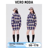 ราคา เสื้อสเวตเตอร์ Vero Moda ลําลองผู้หญิง สไตล์วิทยาลัยในอเมริกา คอกลม แขนยาวหลวม สีน้ำเงินสลับครีม ร55 (20957207442)