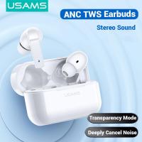 ราคา USAMS Active การตัดเสียงรบกวน Bluetooth5 0หูฟัง ANC TWS True สเตอริโอไร้สายหูฟังเสียงเบสรอบ Earpset พร้อมไมโครโฟน (9453986759)