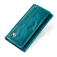 ราคา ติดต่อของหนังแท้ผู้หญิงกระเป๋ายาวหญิง C lutches กระเป๋าเงินยี่ห้อออกแบบกระเป๋าถือสำหรับโทรศัพท์มือถือผู้ถือบัตรกระเป๋าสตางค์ (717724430)