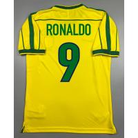 ราคา เสื้อบอล ย้อนยุค ทีมชาติ บราซิล 1998 เหย้า Retro Brazil Home พร้อมเบอร์ชื่อ 9 RONALDO เรโทร คลาสสิค (20463197904)