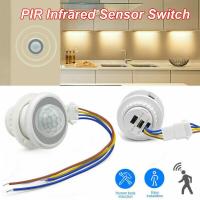 ราคา HOME MI คลังสินค้าพร้อม PIR Infrared Body Motion Sensor Detector Light Lamp AC110V 220V PIR Infrared Motion Sensor Detector Control Switch For Night Lamp (16932584941)