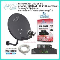 ราคา ชุดจานดาวเทียม PSI OKD 35 cm พร้อมกล่องรับสัญญาณดาวเทียม สายสัญญาณ RG 6 10 เมตร (12117627808)
