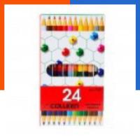 ราคา COLLEEN สีไม้คอลลีน 2 หัว 12 ด้าม 24 สี คอลีน ดินสอสี สีไม้ ด้ามเหลี่ยม US Station (19801269862)