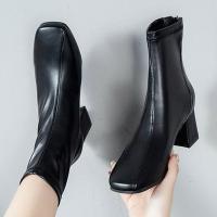 ราคา AOKANG รองเท้าบูทหญิงรองเท้าคัทชูส้นเตี้ย ส้นหนา ส้นหนา สไตล์อังกฤษ รองเท้าบู๊ทมาร์ตินสไตล์อังกฤษรองเท้าส้นสูงหนังสตรีรองเท้าแฟชั่น (15903082888)