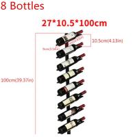 ราคา Iron Wall Mounted Wine Holder European style Tilted Straight Wine Rack Red Wine Champagne Bottle Display Stand Rack Organizer (11060077084)