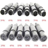 ราคา ArtGlorious Mini Din Plug Socket Connector 4 5 6 7 8 Pin Chassis Cable Mount Male Femaleพร้อมส่ง (12502811571)