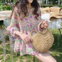 ราคา เสื้อตุ๊กตาลายดอกน่ารักๆ ลายดอกไม้ เเขนตุ๊กตา เสื้อครอปแขนสั้นแฟชั่นผู้หญิง เนื้อผ้าดี ใส่สบาย สินค้าพร้อมส่ง (18339502388)