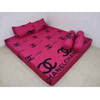 ราคา ชุดผ้าปูที่นอนได้3 5 5 6ฟุต เกรดพรีเมียมได้ 5 ชิ้นเนื้อผ้าเกรดA เป็นผ้าคอลตอน100 ลายชาแนล (20608275873)