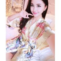 ราคา ชุดคลุมกิโมโน ชุดคลุมแต่งตัว คลุมอาบน้ำ ลายญี่ปุ่น พร้อมส่ง (21272002461)