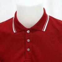 ราคา เสื้อโปโล คอปก สีแดง ปกขลิบขาว 2 เส้น ปลายแขนขลิบขาว ดำ (10626820980)