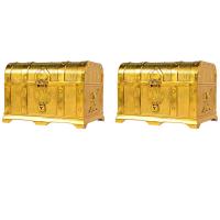 ราคา หีบสมบัติโจรสลัดตกแต่งสมบัติ Keepsake กล่องเก็บเครื่องประดับของเล่นพลาสติกกล่องสมบัติ Party Decor ขนาดใหญ่ (18315744208)